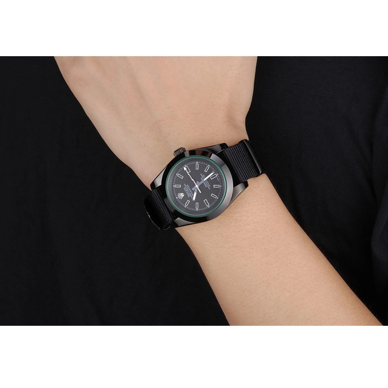 Aaa fake watches Rolex Milgauss 622001 Bamford Strap Nylon Black 0603